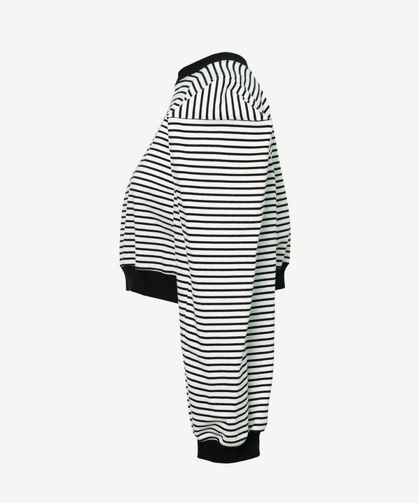 BOX LONG SLEEVE BORDER T-SHIRT 詳細画像 BLACK 2