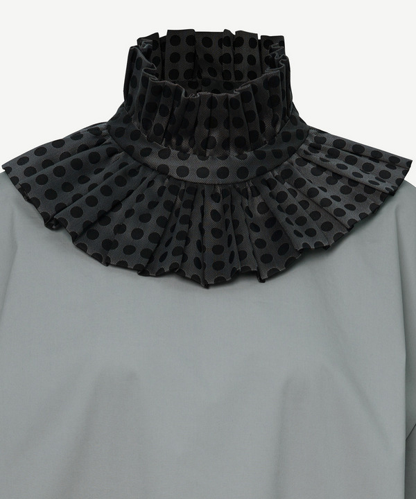 RUFFLE COLLAR DRESS 詳細画像 GRAY 2