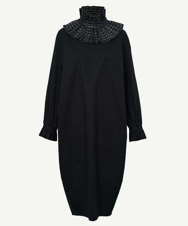 RUFFLE COLLAR DRESS 詳細画像 GRAY 3
