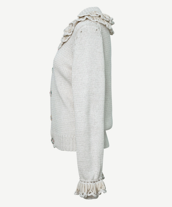 FRILL CARDIGAN 詳細画像 WHITE 2