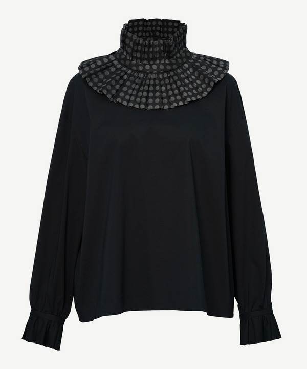 RUFFLE COLLAR BLOUSE 詳細画像 GRAY 5