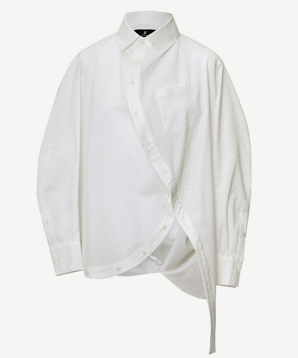 BALL SEERSUCKER SHIRT 詳細画像 WHITE&times;BLUE 2