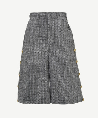 BUTTON TWEED SHORTS
