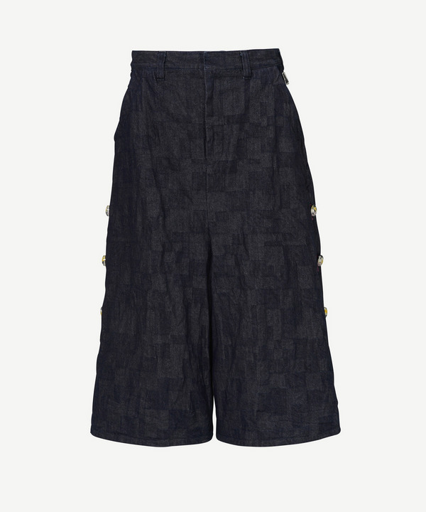 BUTTON DENIM SHORTS 詳細画像 BLACK 2