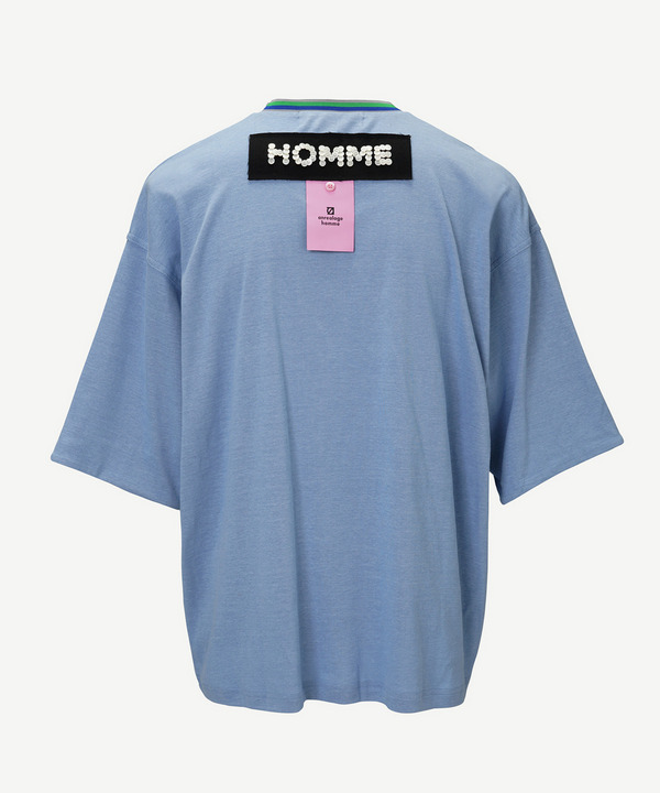 HOMME BUTTON T-SHIRT 詳細画像 SAX 1
