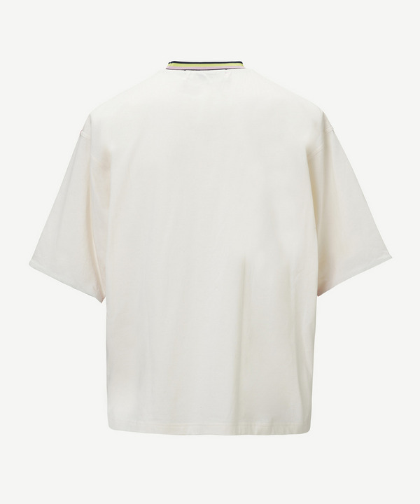 PHOTO GRAPHIC CHECK BUTTON T-SHIRT 詳細画像 WHITE 3