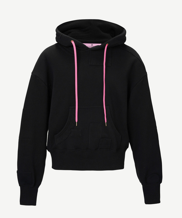 PATCHWORK SWEAT HOODIE 詳細画像 BLACK 1