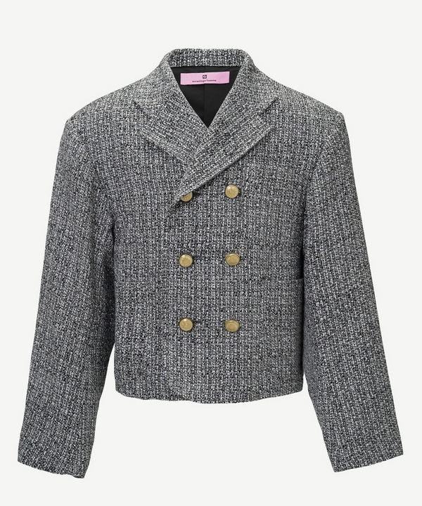 DOUBLE BUTTON TWEED JACKET 詳細画像 GRAY 1