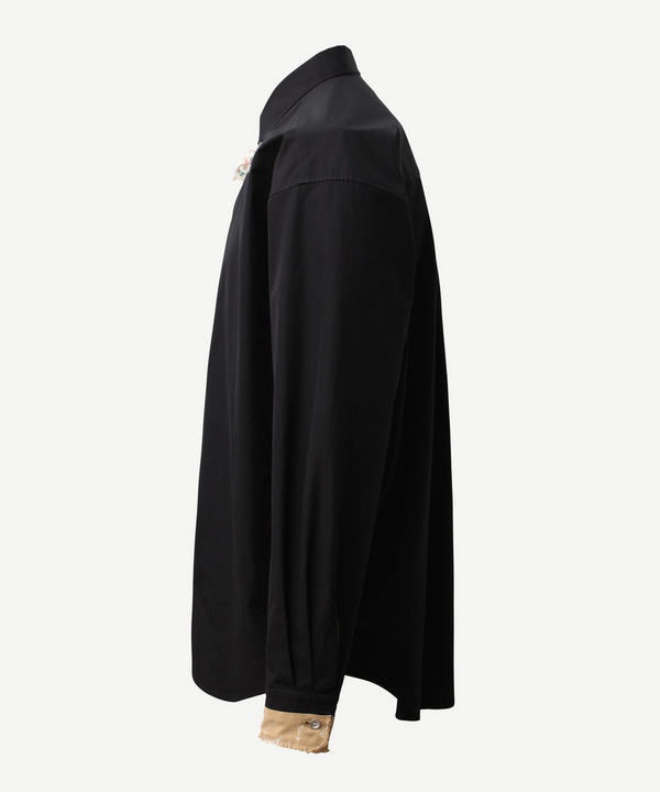 FLOWER TOGGLE PANEL CUFF SHIRTS 詳細画像 BLACK 2
