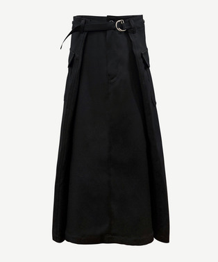 WRAP POLYESTER SKIRT