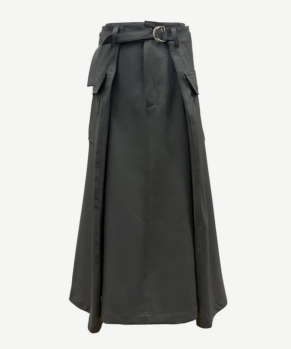 WRAP POLYESTER SKIRT 詳細画像 BLACK 5