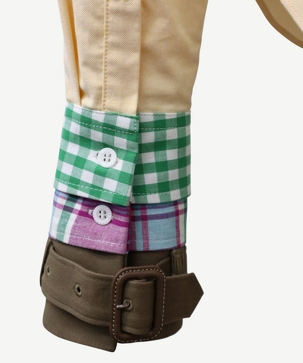 CONTRAST COLLAR SHIRT 詳細画像 YELLOW 4