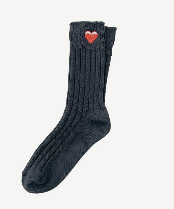 ICONIC HEART RIB SOCKS 詳細画像 BLUE 2