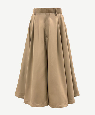 WIDE FLARED HALF PANTS