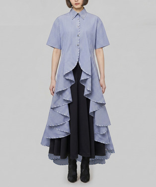 RUFFLED SHIRT DRESS 詳細画像