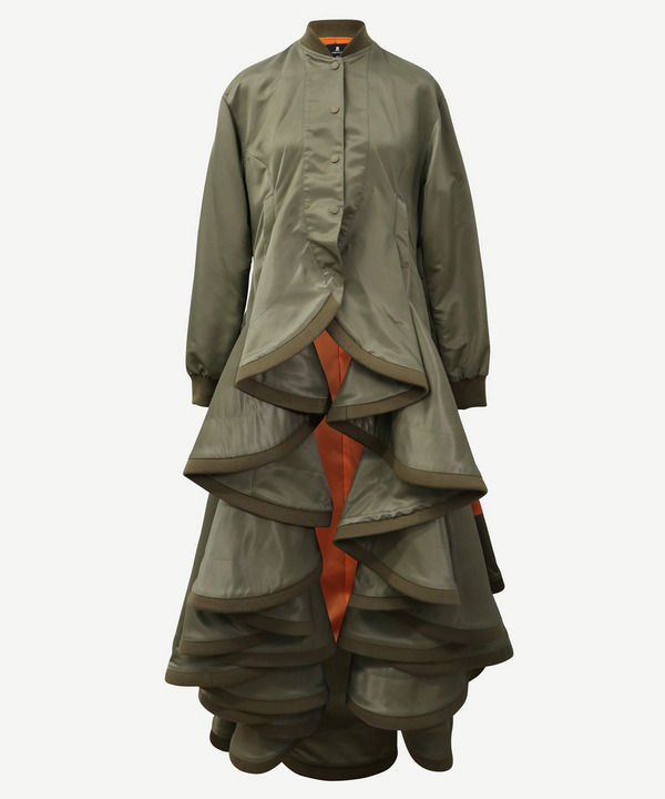 RUFFLED JACKET DRESS 詳細画像 KHAKI 1