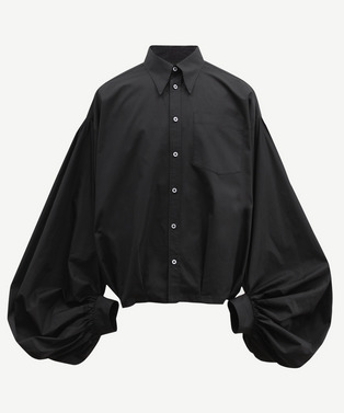 HOMME VOLUME POWER SLEEVE CROPPED SHIRT 詳細画像