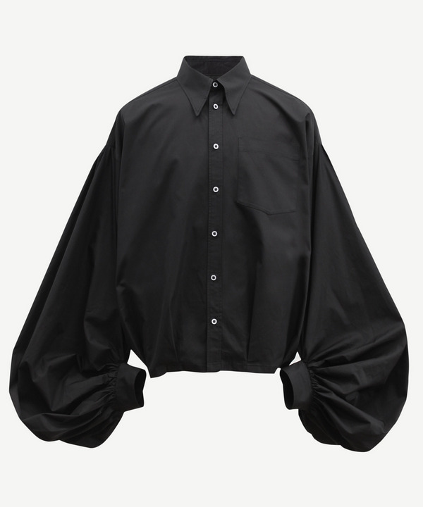 HOMME VOLUME POWER SLEEVE CROPPED SHIRT 詳細画像 SAXE 3