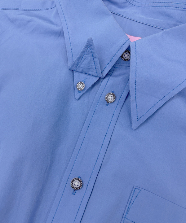 HOMME VOLUME POWER SLEEVE CROPPED SHIRT 詳細画像 BLACK 4