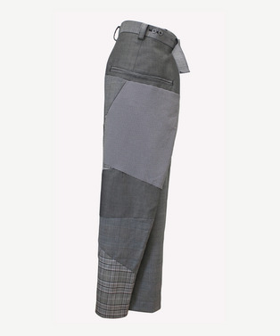 WRAP PATCHWORK POLYESTER SLACKS 詳細画像