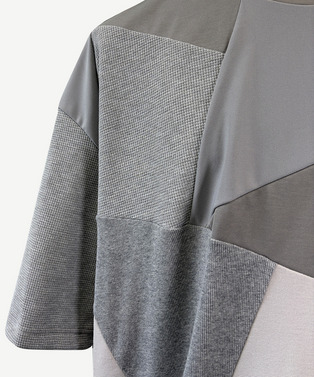 PANEL PATCHWORK OVER SIZE TEE 詳細画像