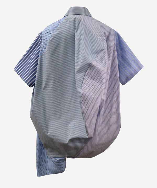 BALL MULTI PATTERN HALF SLEEVE STRIPE SHIRT 詳細画像 L.BLUE 2
