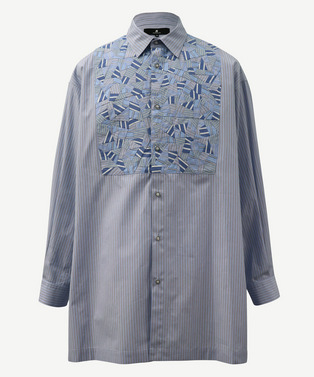 PATCHWORK PART LONG SHIRTS