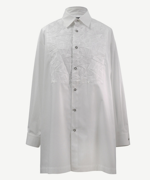 PATCHWORK PART LONG SHIRTS 詳細画像 WHITE 1