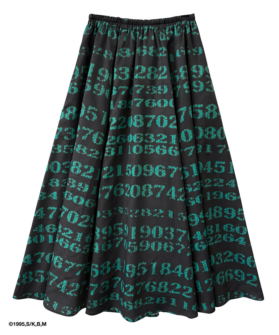 GITS DIGITAL CODE FLARE SKIRT